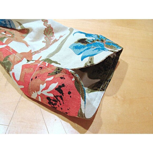 For Cynthia Jacket Blazer Womens Multicolor Floral Linen Open Front Size PM - Picture 8 of 12